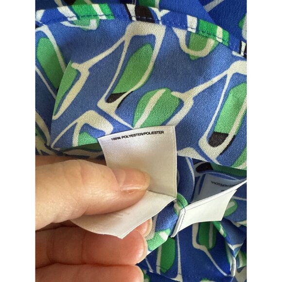 Anne Klein Womens Blue Lapis Combo Printed Sleeveless Dress 2X - Picture 10 of 10